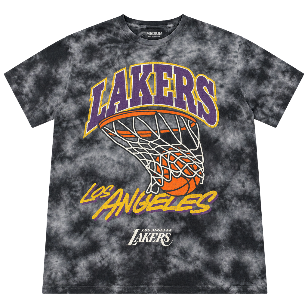 Young & Reckless Los Angeles Lakers T-Shirt Size Medium Tie Dye NBA 1