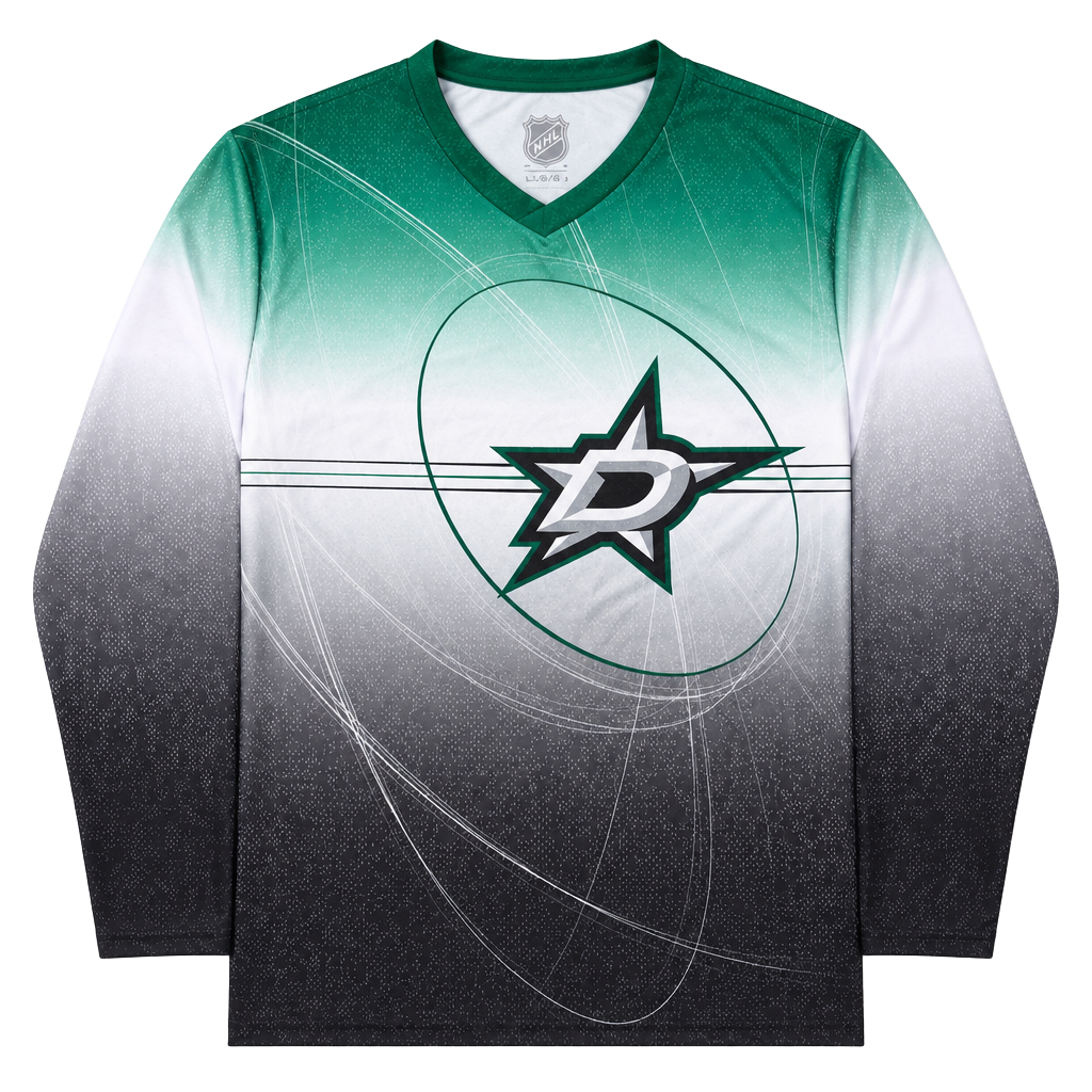 NHL Dallas Stars Long Sleeve Performance Active Wear Shirt Size L 1