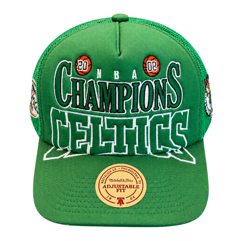 Mitchell & Ness Boston Celtics 2008 NBA Champions Trucker Hat Green 1