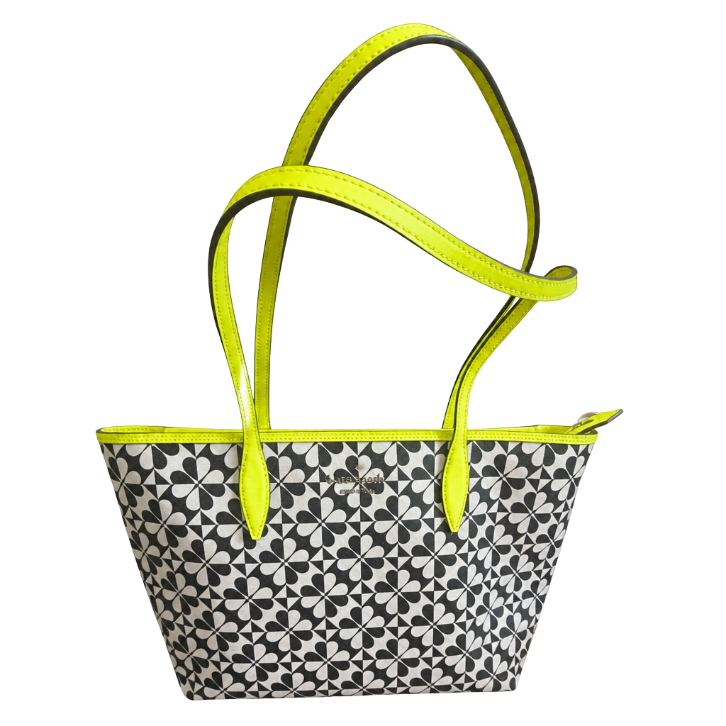 Kate Spade Hollie Spade Clover Geo Neon Trim Large Tote Bag 1