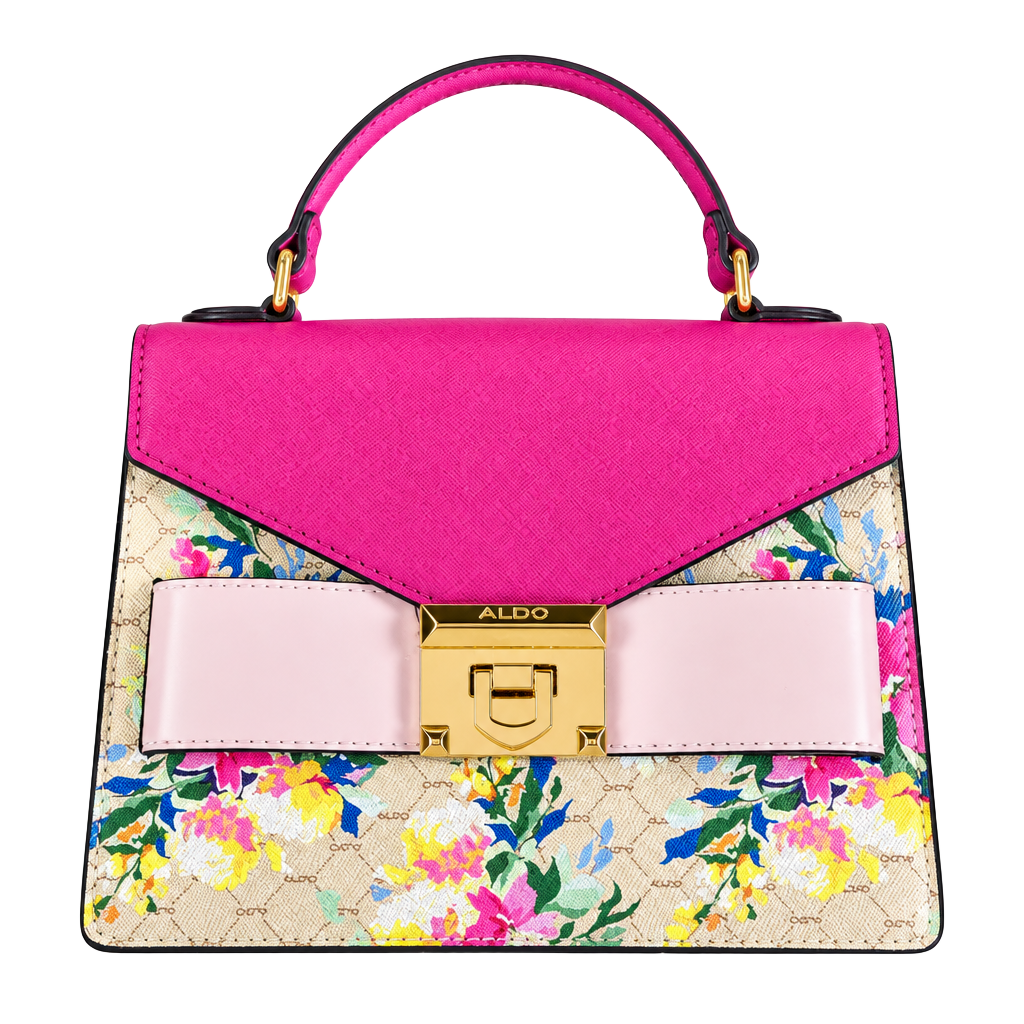 Aldo Floral Top Handle Crossbody Bag Pink Multi 1