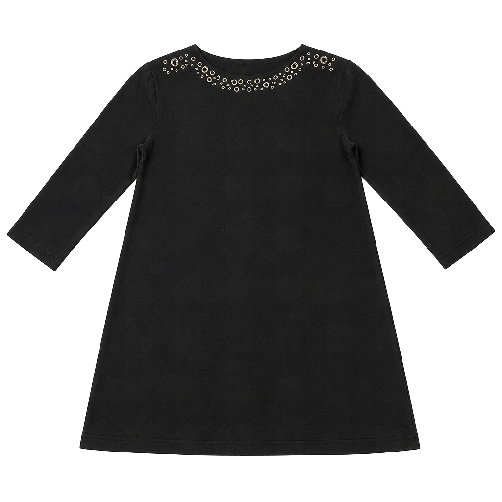 Spense Embellished Neckline Sweater Size L Black 3/4 Sleeve 1