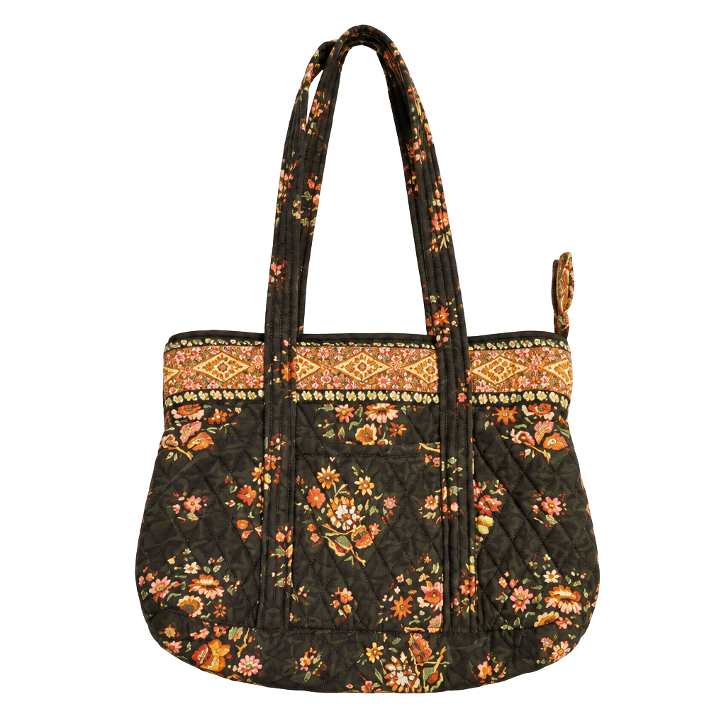 Vera Bradley Little Betsy Quilted Cotton Floral Shoulder Bag Brown (Z-3) 1
