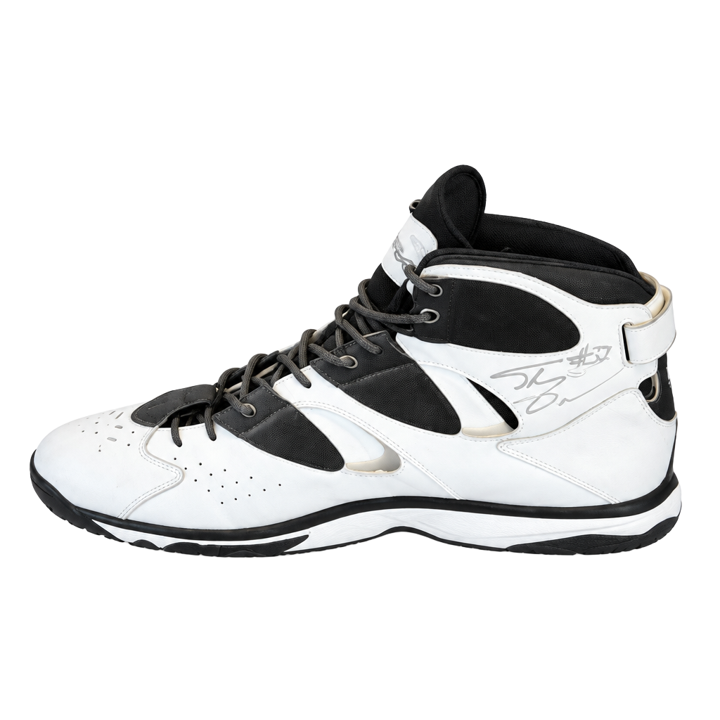 Reebok Shaq Attaq IV Size 22 White Black Basketball Shoe Signed 1