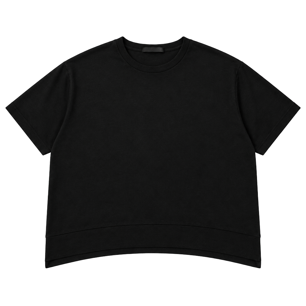 Womens Black Crewneck Shirt by SYMPLI for EVELYN & ARTHUR 1