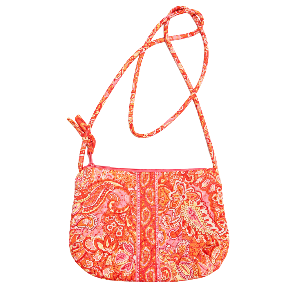 Vera Bradley Sherbet Paisley Mini Crossbody Bag Orange Pink (z-2) 1