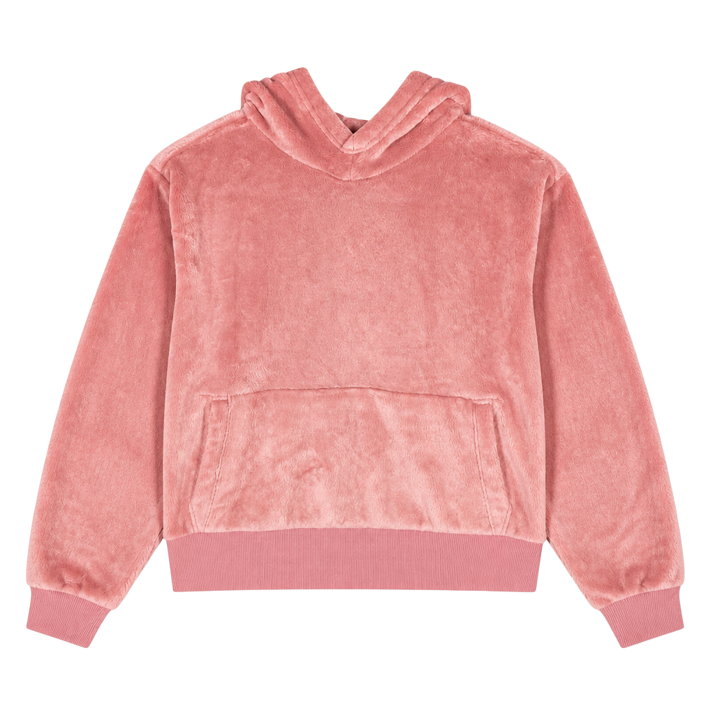 Athleta Girl Pink Plush Fleece Hoodie With Thumbholes Size M 8-10 1