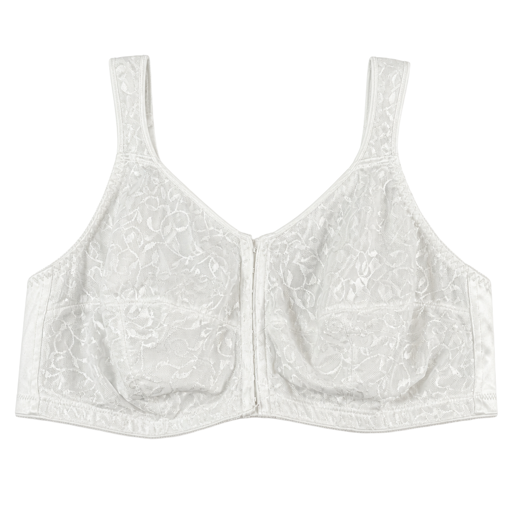 Just My Size Front Close Wirefree Bra Style 1107 White Size 50D 219 1