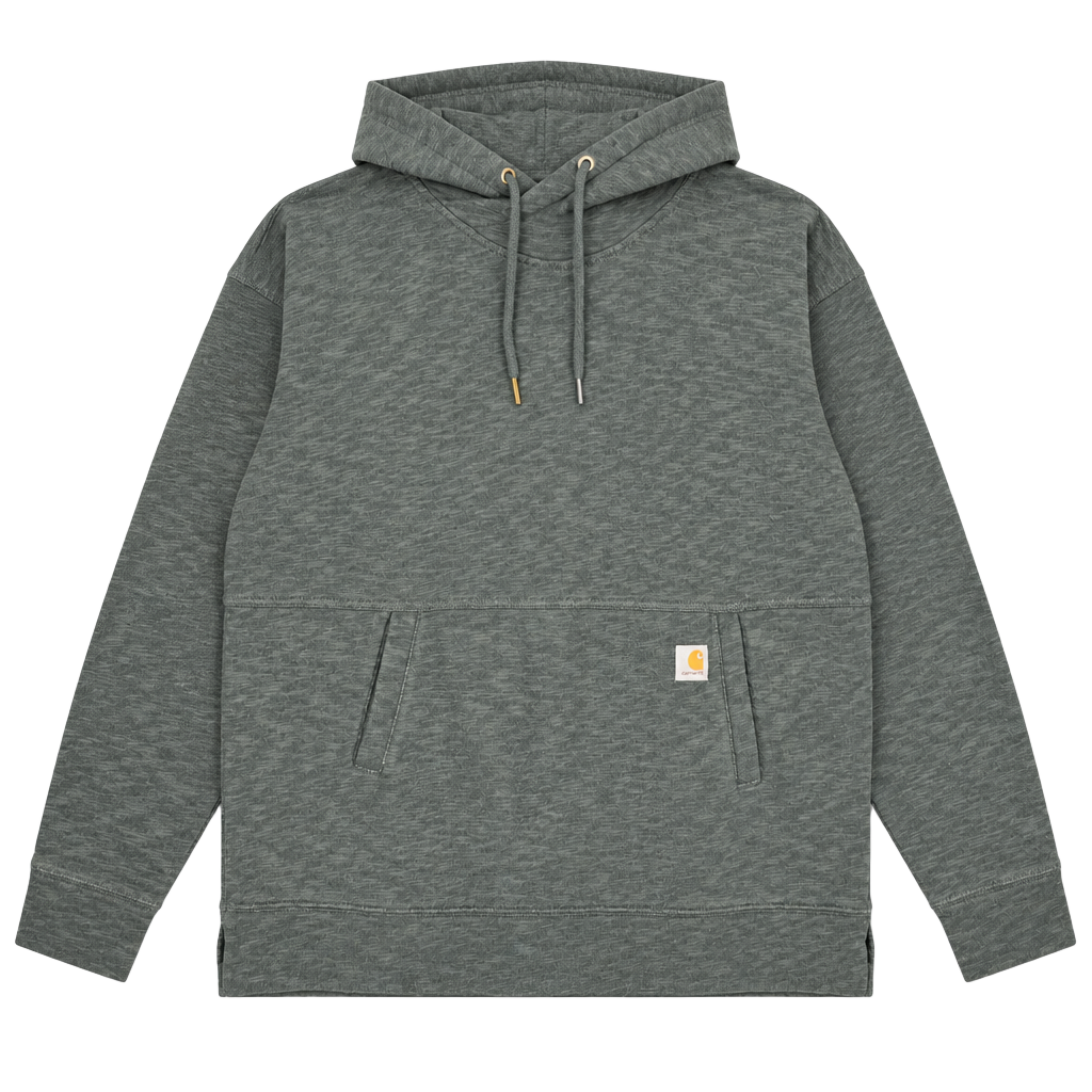 Carhartt Women's Relaxed Fit Green Heather Newberry Hoodie Sweatshirt 240 1