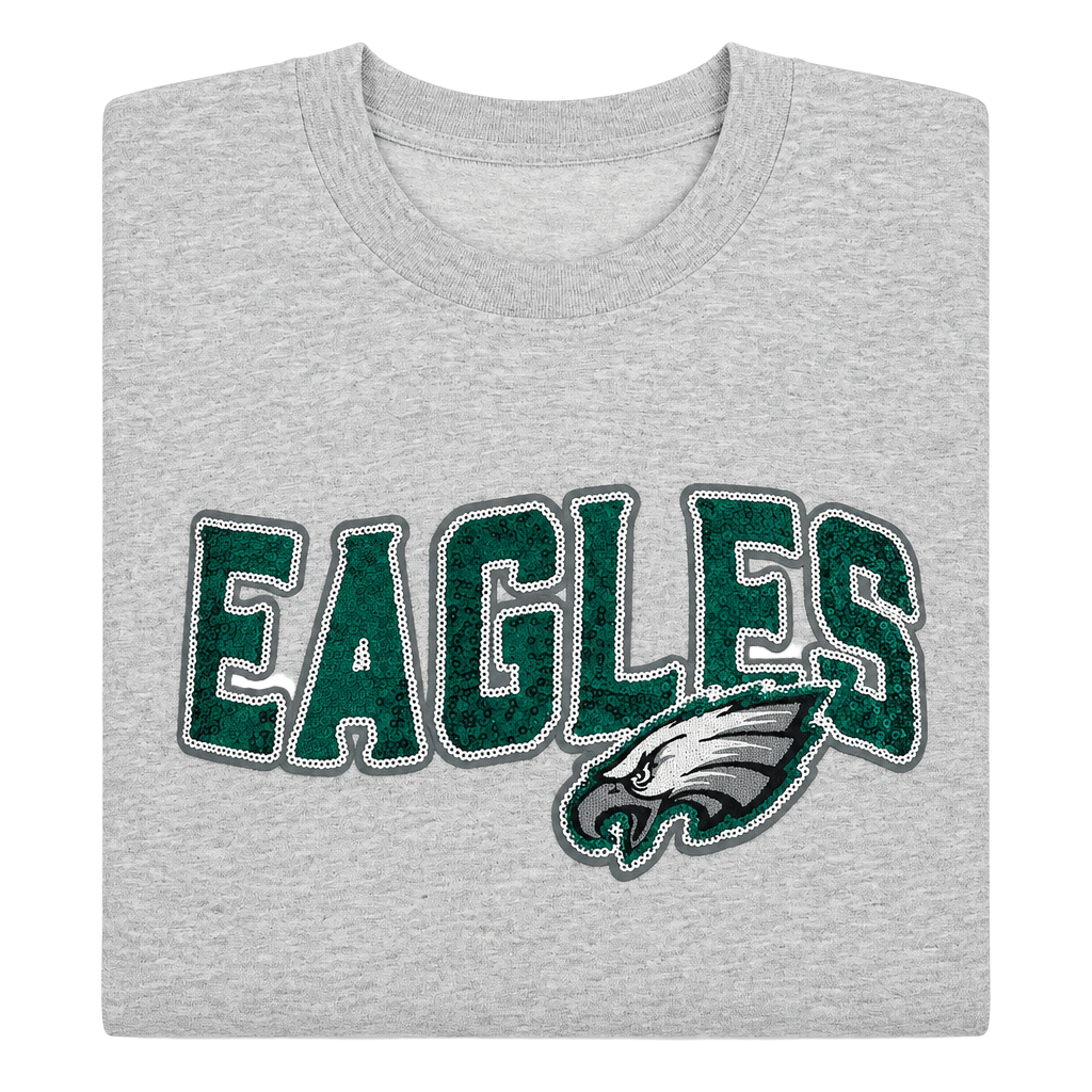 Philadelphia Eagles Sequin Patch Sweatshirt Ash Gray 1