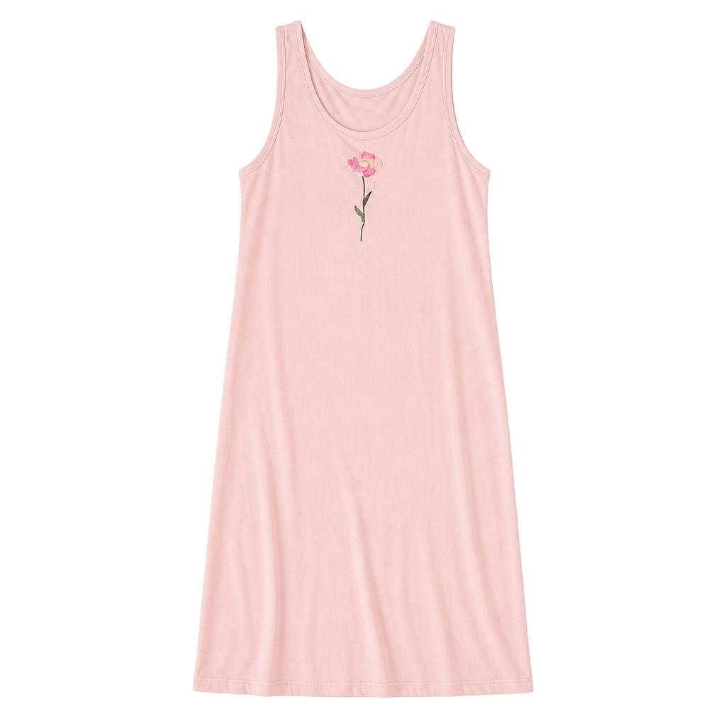 Light Pink Floral Embroidered Sleep Chemise 1