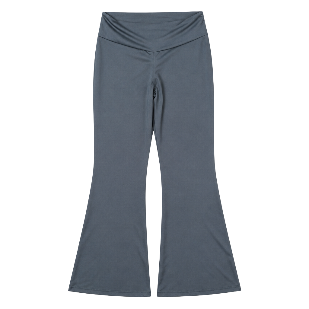 Blue Stretchy Flare Soft Leggings Large 1