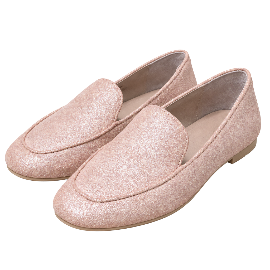 Donald Pliner Honey Loafers Size 7M Pink Metallic Suede Flats 1