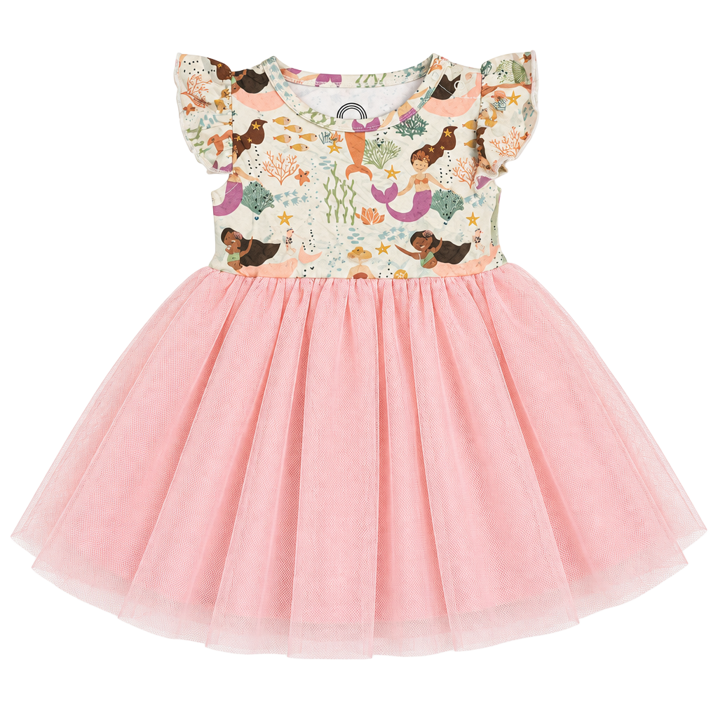 Emerson and Friends Tulle Twirl Dress Size 12-18M Mermaids Pink 1