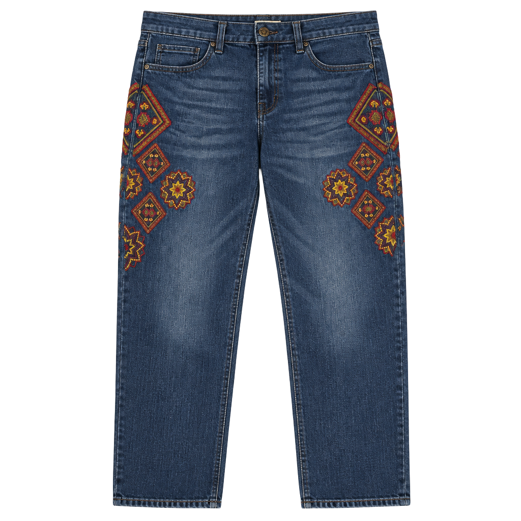 Vintage America Blues Bestie Jean 2/26 Embroidered Straight Jeans 1