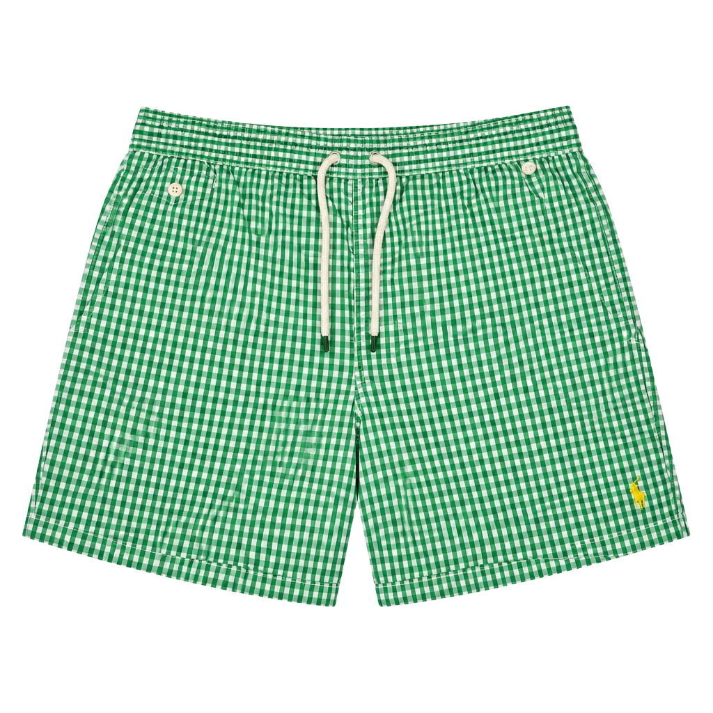 Polo Ralph Lauren Swim Trunks Size XL Green Gingham 1