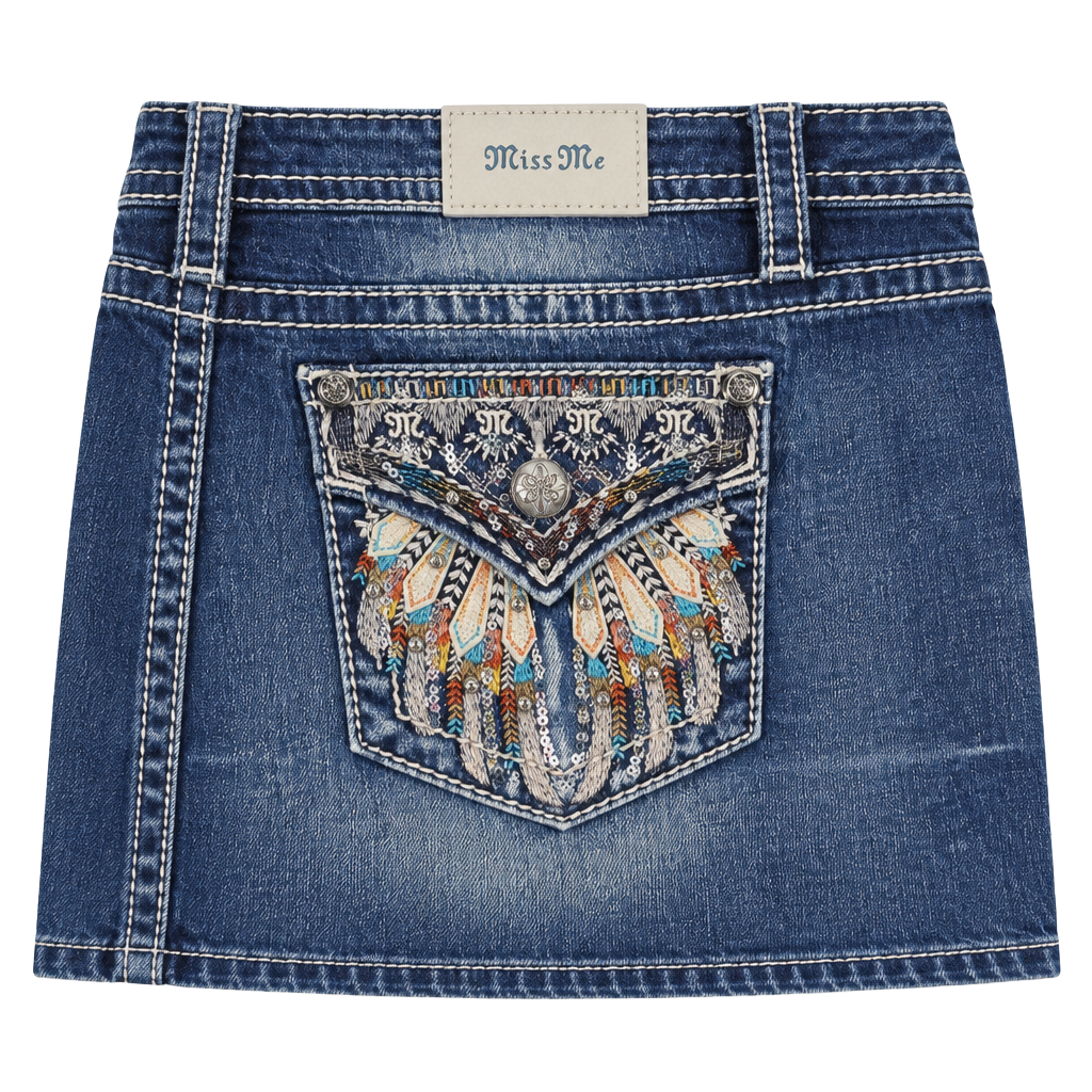 Miss Me Embroidered Denim Shorts Size 27 1