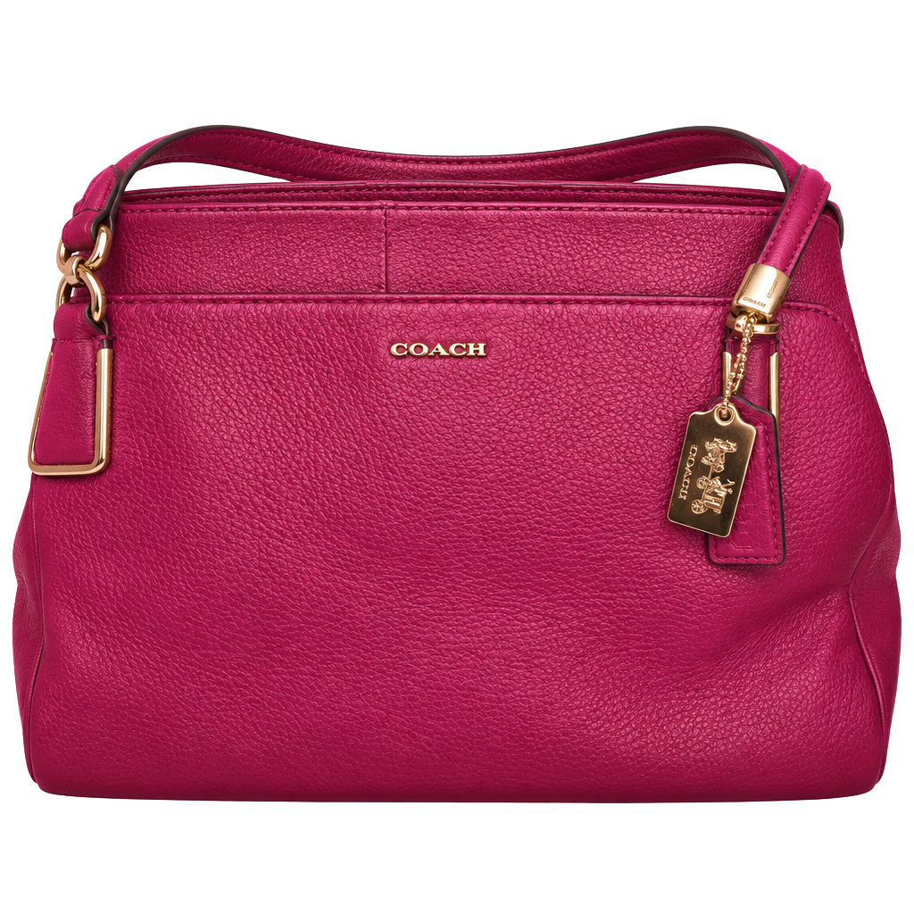 Coach Madison Phoebe Shoulder Bag Pink Pebbled Leather Satchel 1