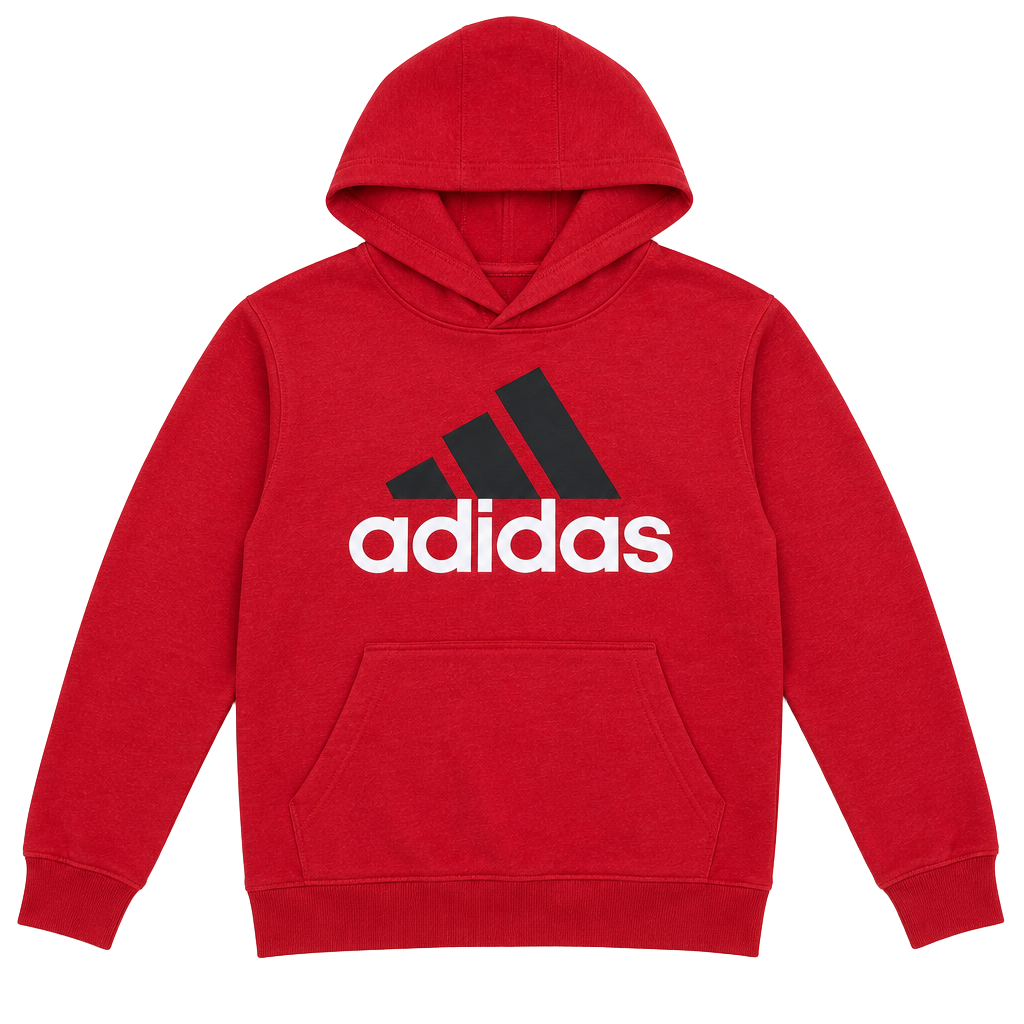 Adidas Big Boys Youth Long Sleeve Essential Fleece Hoody Size S 1