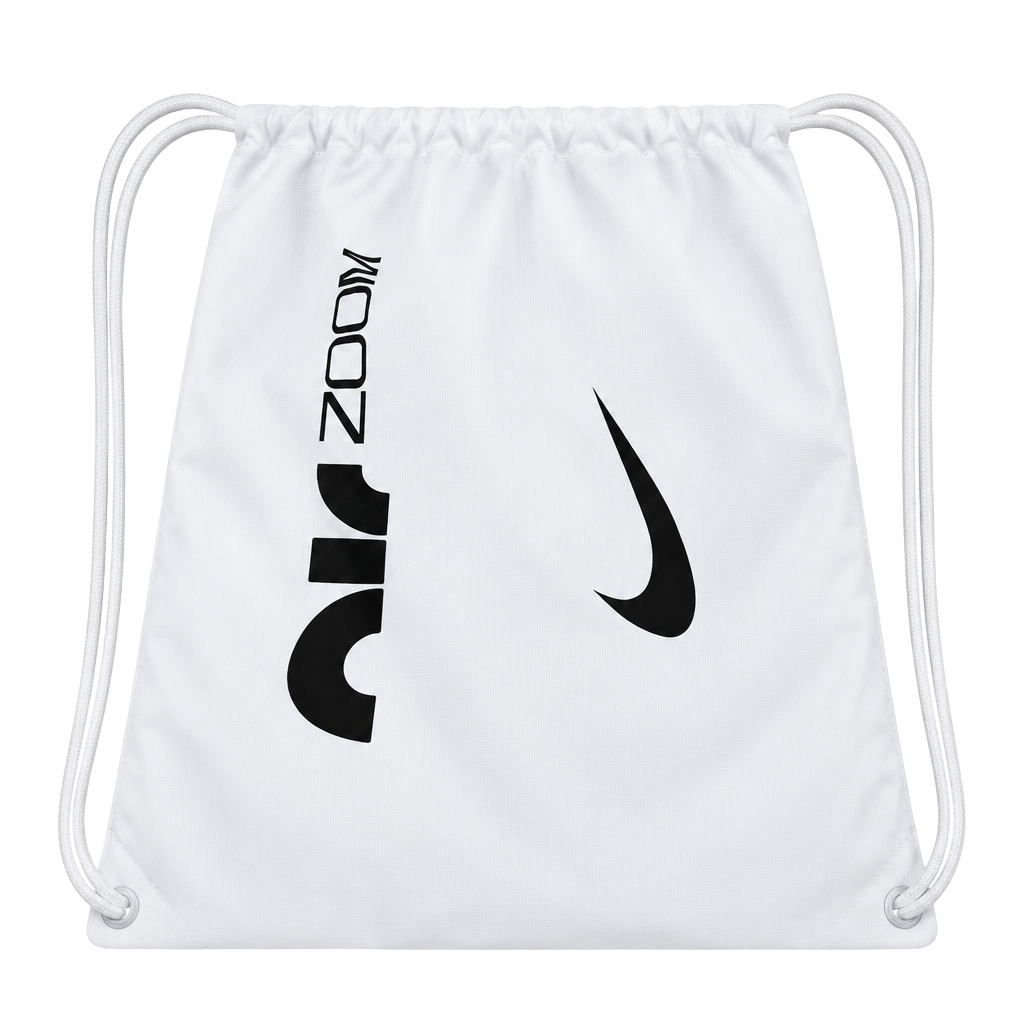 Nike Air Zoom Drawstring Bag White Black Swoosh 1