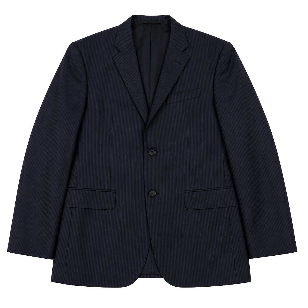 Hickey Freeman Saks Fifth Avenue Pinstripe Wool 2-Button Suit Jacket Blazer 1
