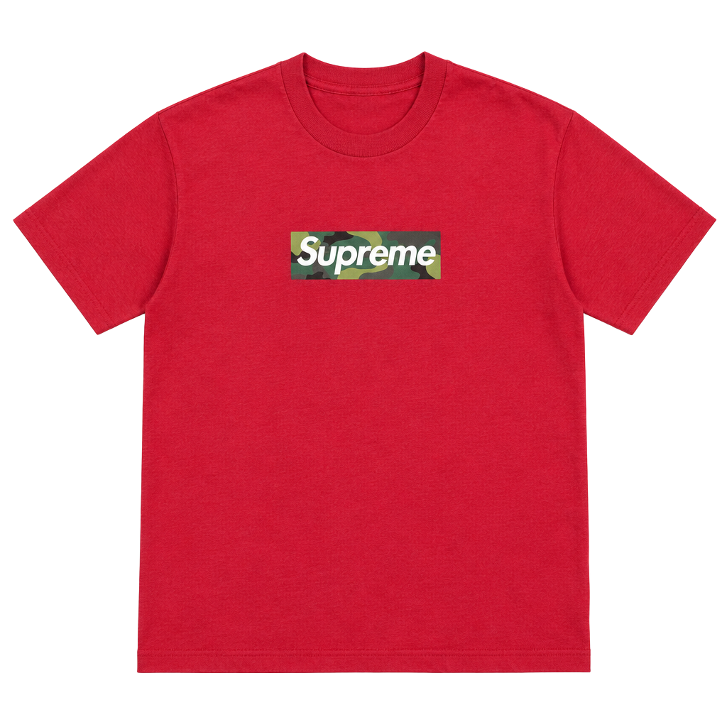 Supreme Box Logo T-Shirt Size L Red Camo 1