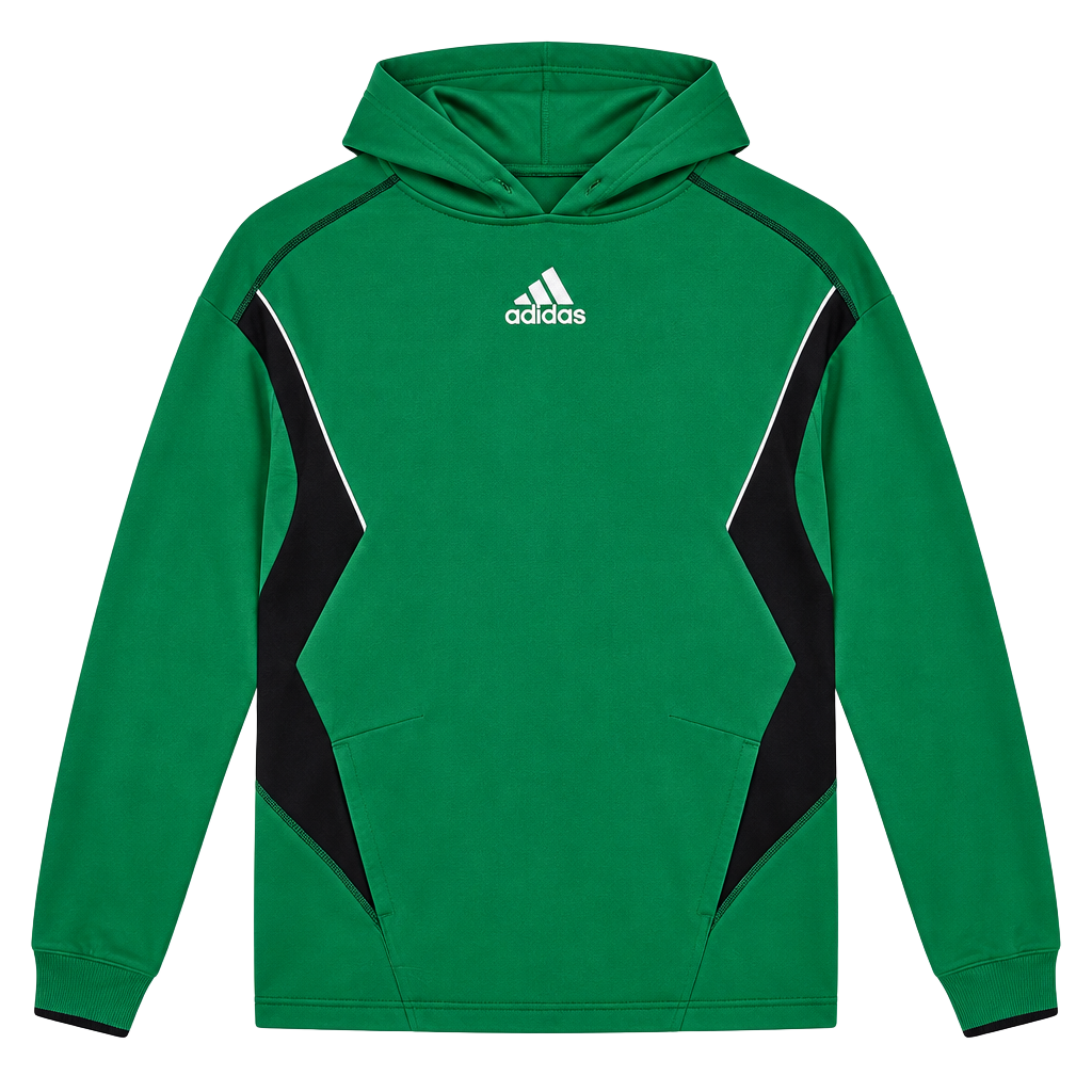 Adidas Green Clima Hoodie Size M Green Black Hooded Sweatshirt 1