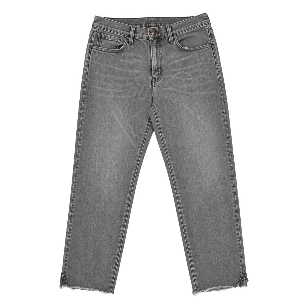 Seven Jeans Womens Gray Skinny Jeans Size 10 Raw Hem Denim 1