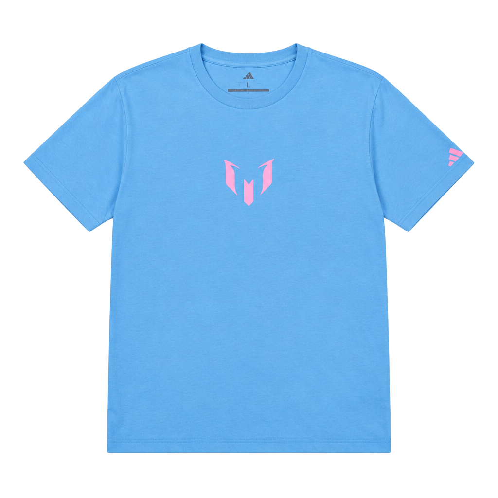 Adidas Messi 10 T-Shirt Size XL Blue Pink Graphic Soccer Inter Miami 1