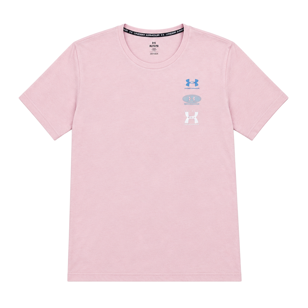 Under Armour T-Shirt Size XL Pink Graphic Logo 1