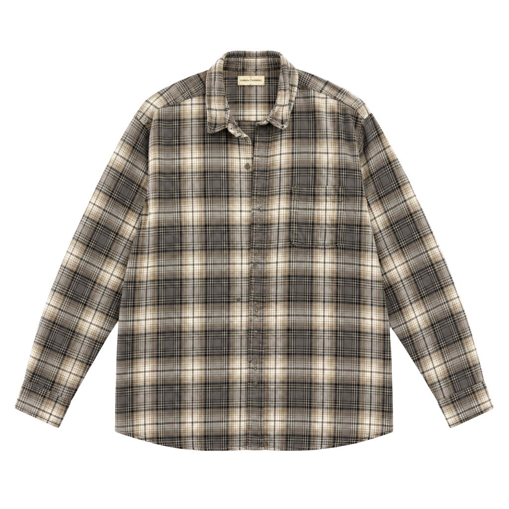 Hobbs Creek Flannel Shirt Size XL Brown Plaid Long Sleeve Button Down 1