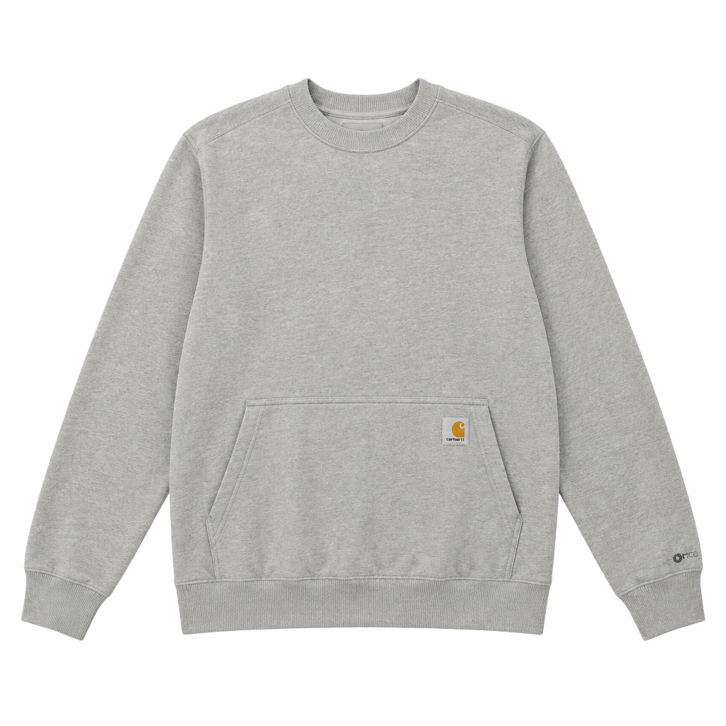 Carhartt Force Relaxed Fit Crewneck Sweatshirt Size M Gray 1