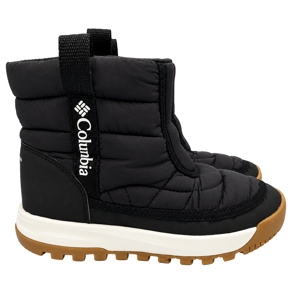 Columbia Snow Boots Black Puffer Winter Faux Fur
Size 4
#902 1