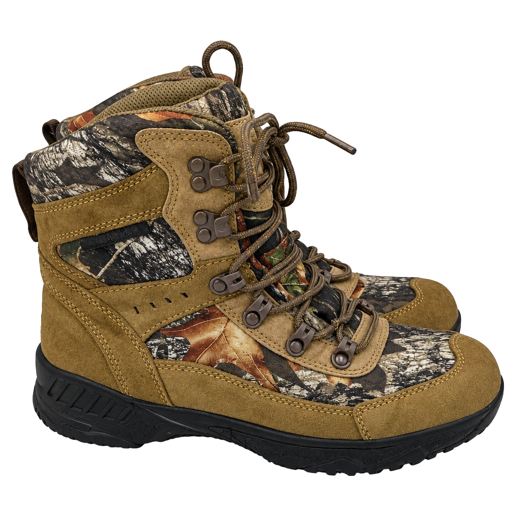 Balance Man Brown Camo Leather Upper Hiking Boots Size 7.5
#873 1
