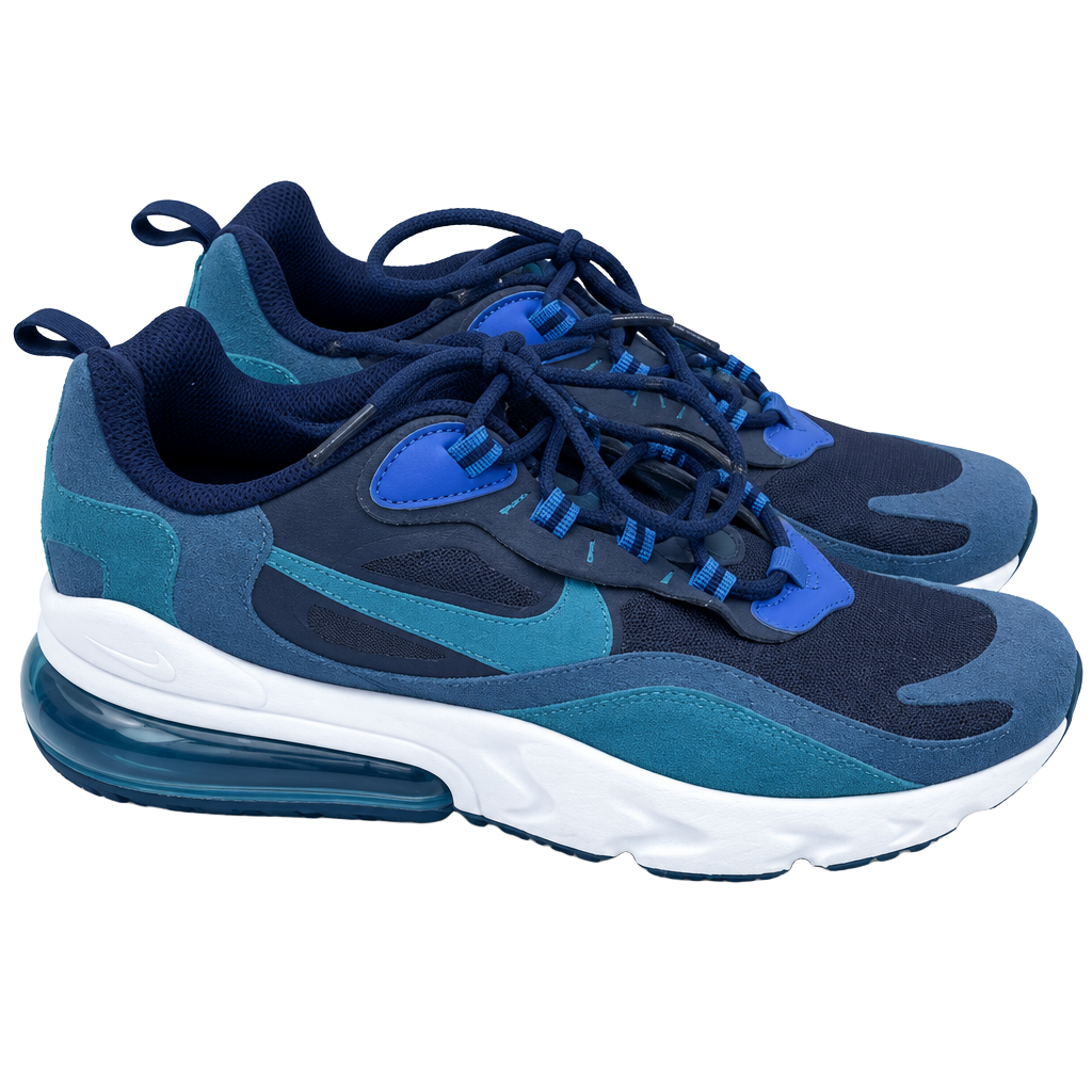 Nike Air Max 270 React Blue Sneakers
Size 7Y
#853 1