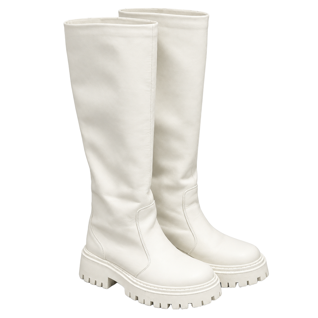 Women's Knee High Boots Size 7 White 1