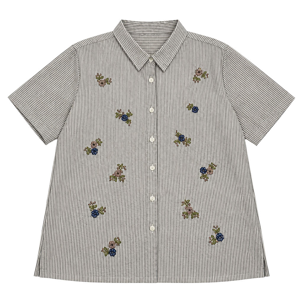 Bon Worth Women’s Xl Gray Button-Up Blouse 1