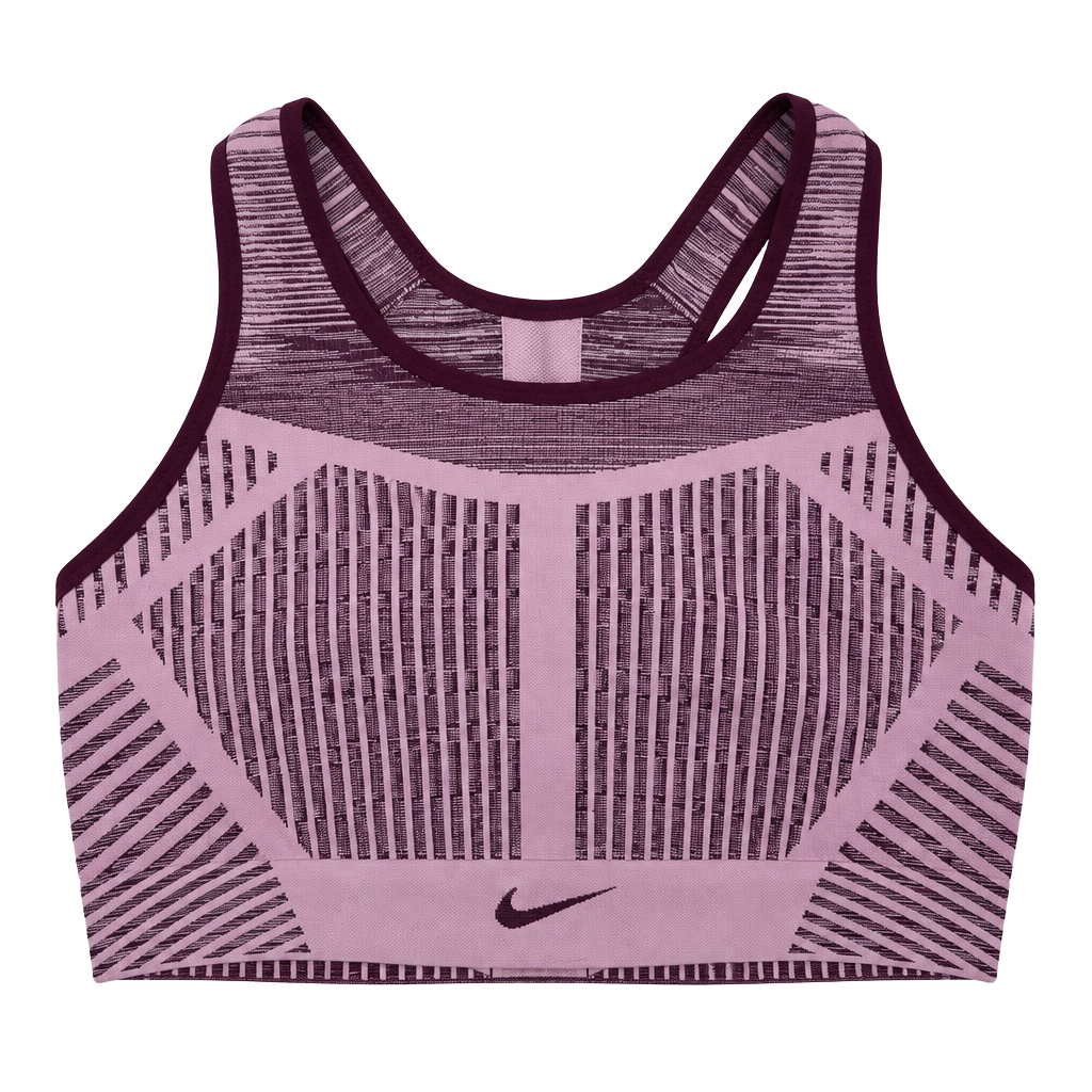 Nike Sports Bra Pink Purple Seamless Medium Support Size XL 1