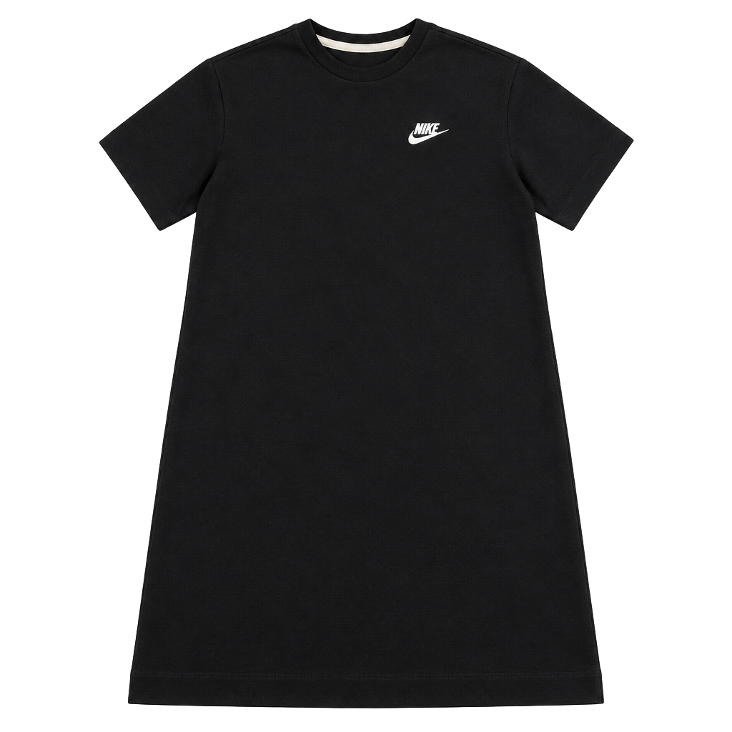 NIKE Tech Fleece Dress Womens Size L Black Sweatshirt Athleisure Lounge Casual 1