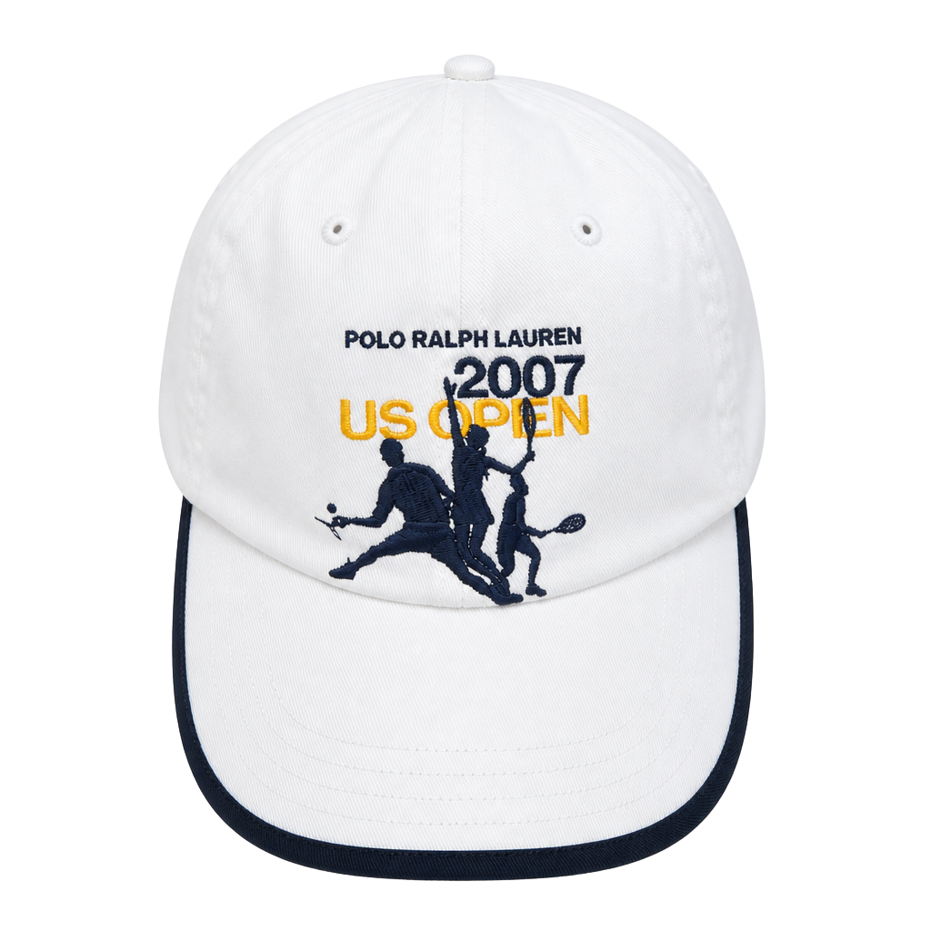 NWT White Polo Ralph Lauren US Open 2007 Baseball Cap Vintage 1
