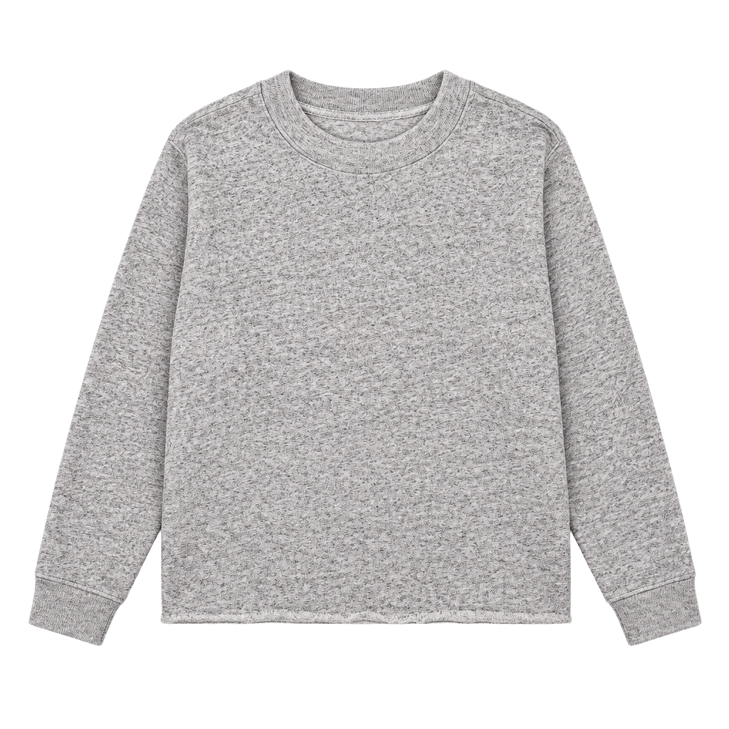 Abercrombie & Fitch Sweatshirt Size M Grey Lace-Up Back Raw Hem 1