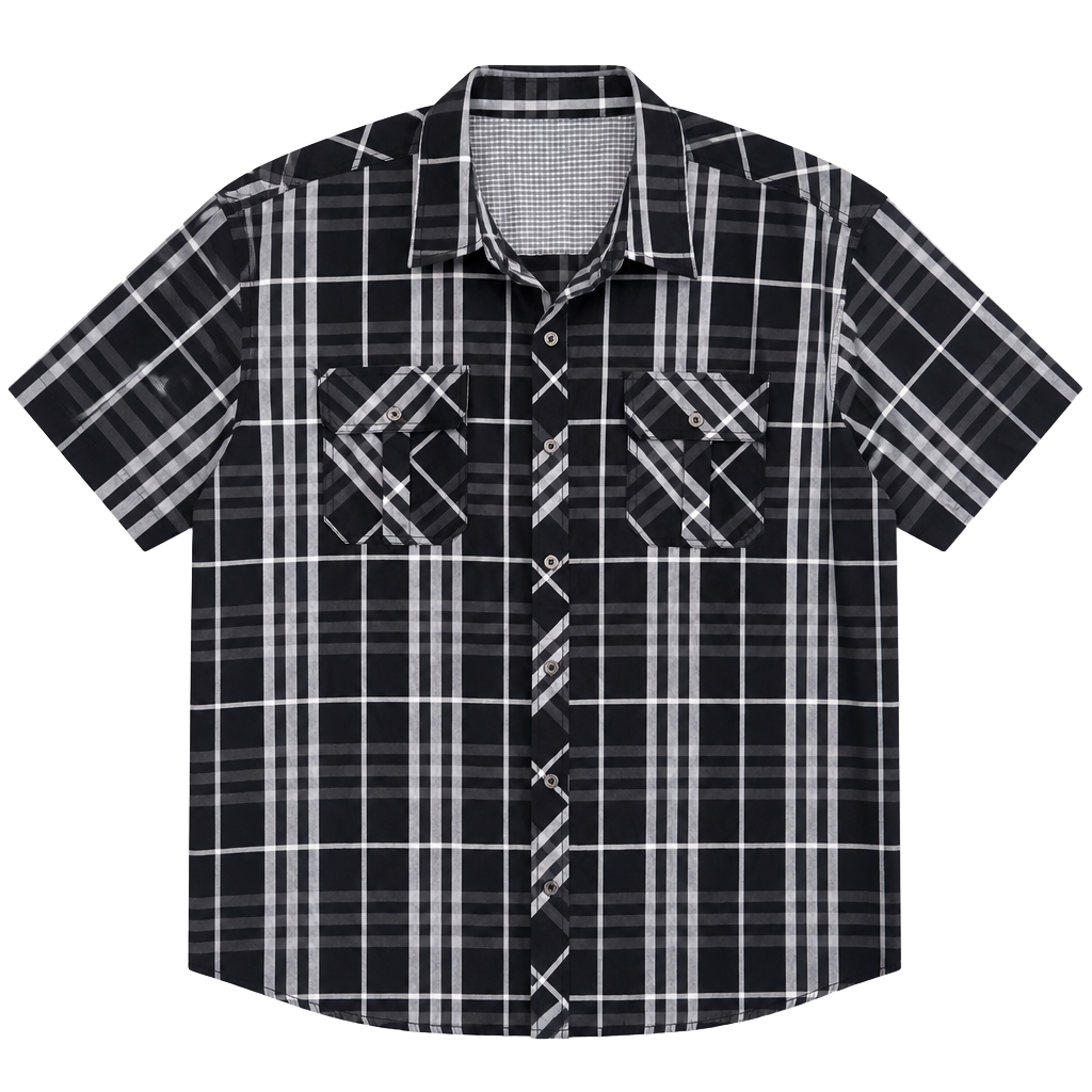 Beyond The Limit Men's Black Short Sleeve Button Down Shirt Size 3XL 1
