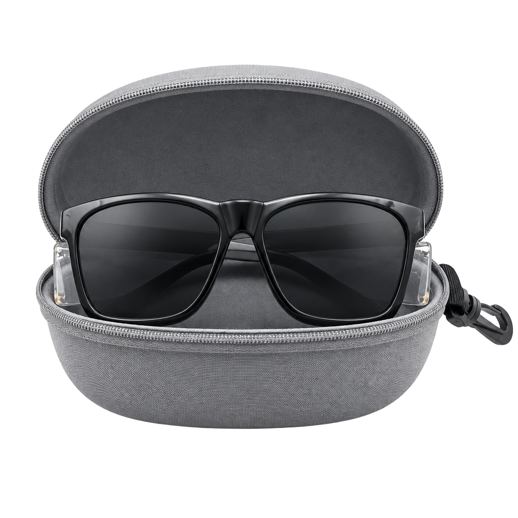 NEW KleenGuard Maverick 49311 Safety Glasses Smoke Lens Black Frame + Case 1