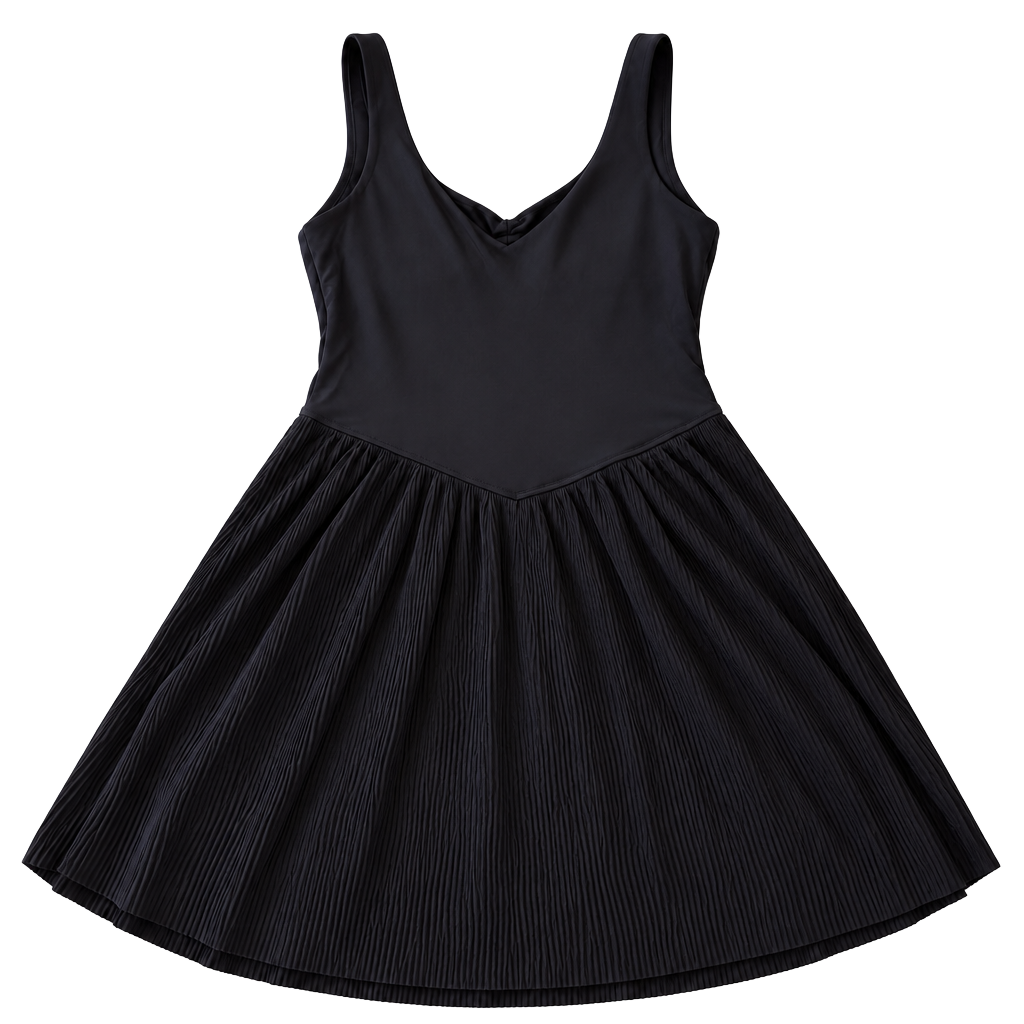 All in Motion Women’s XS Black Sleeveless Pleated A-Line Athletic Dress 1