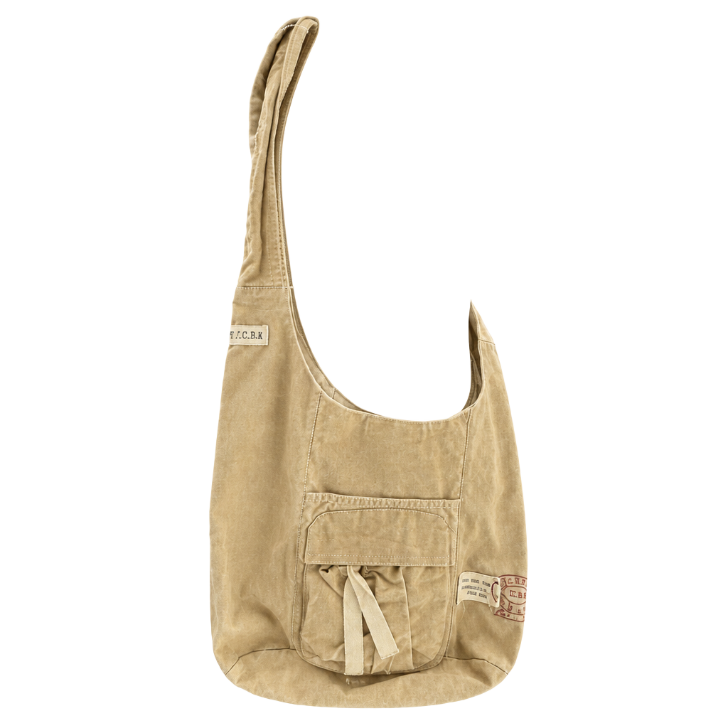 Paradise E.84 Canvas Crossbody Shoulder Bag Beige 1