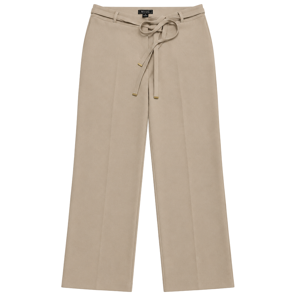 Nycc New York Clothing Co pants size 10 beige tie 1