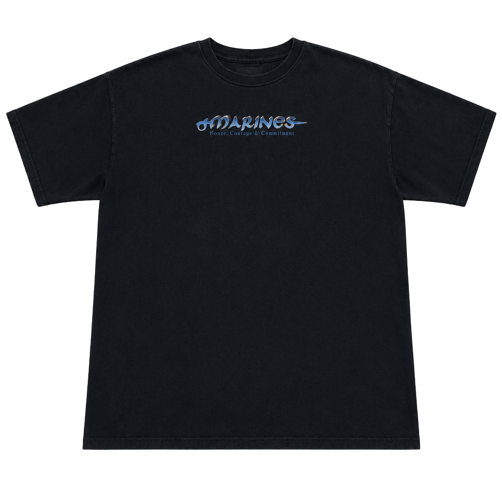 Vintage 90’s US Marines T-Shirt Black Eagle Graphic Honor Courage 1