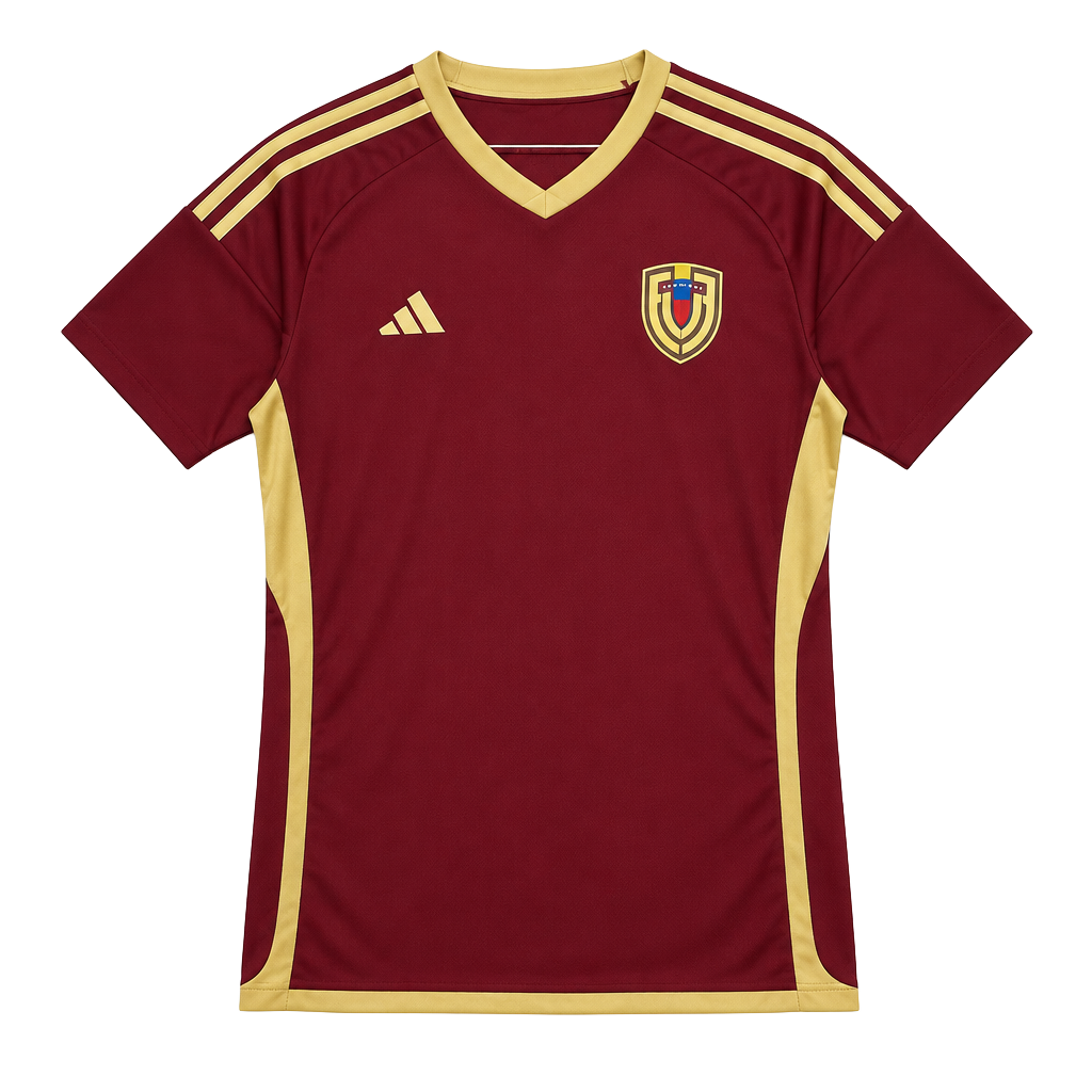 Adidas Venezuela Home Soccer Jersey Size M Burgundy Gold 1
