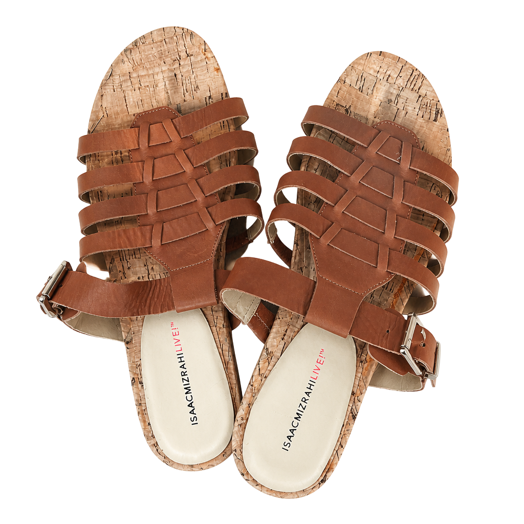 Isaac Mizrahi Live! IMJUMPER Brown Leather Strappy Gladiator Sandals Size 9M 1