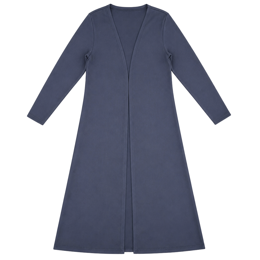 Ekouaer Women's Long Sleeve Ribbed Open Front Cardigan Duster 1